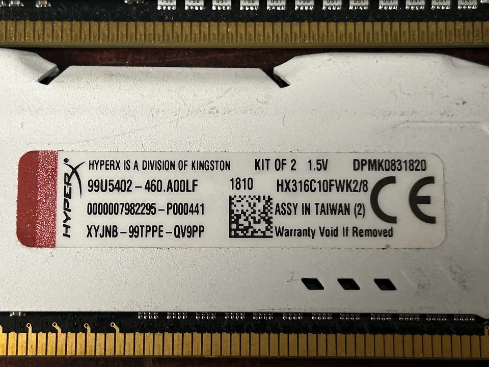 RAM de escritorio Kingston 16 GB (2x8 GB) HyperX Fury DDR3 1866 MHz HX318C10FWK2/16 #95 Foto 2 de 2