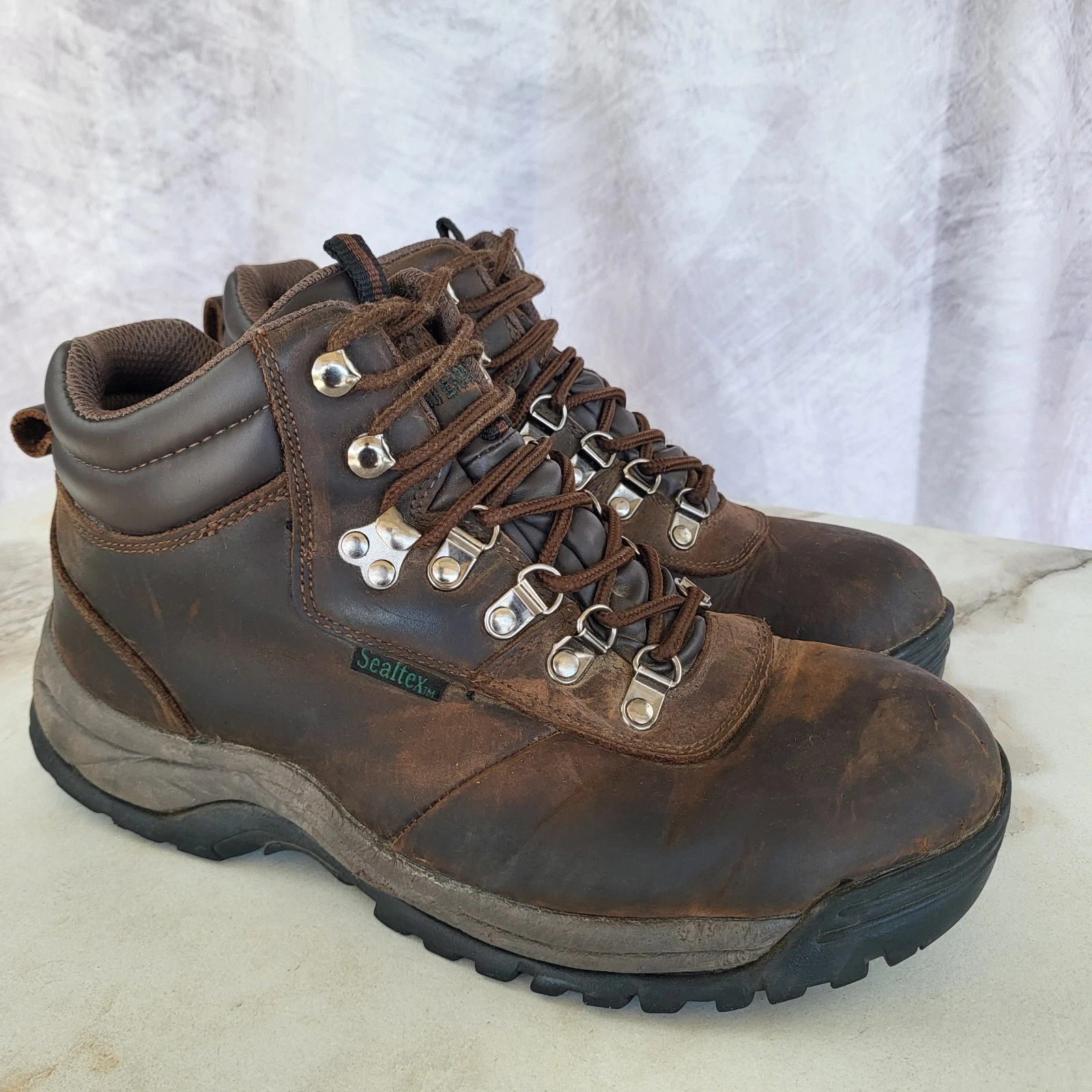 Propet Cliff Walker Hiking Boots Brown Sealtex Waterproof Men's Size 9 E Wide