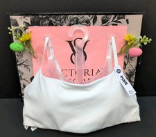 Victoria Secret PINK Relay Square Neck Sports Bra Size Medium White
