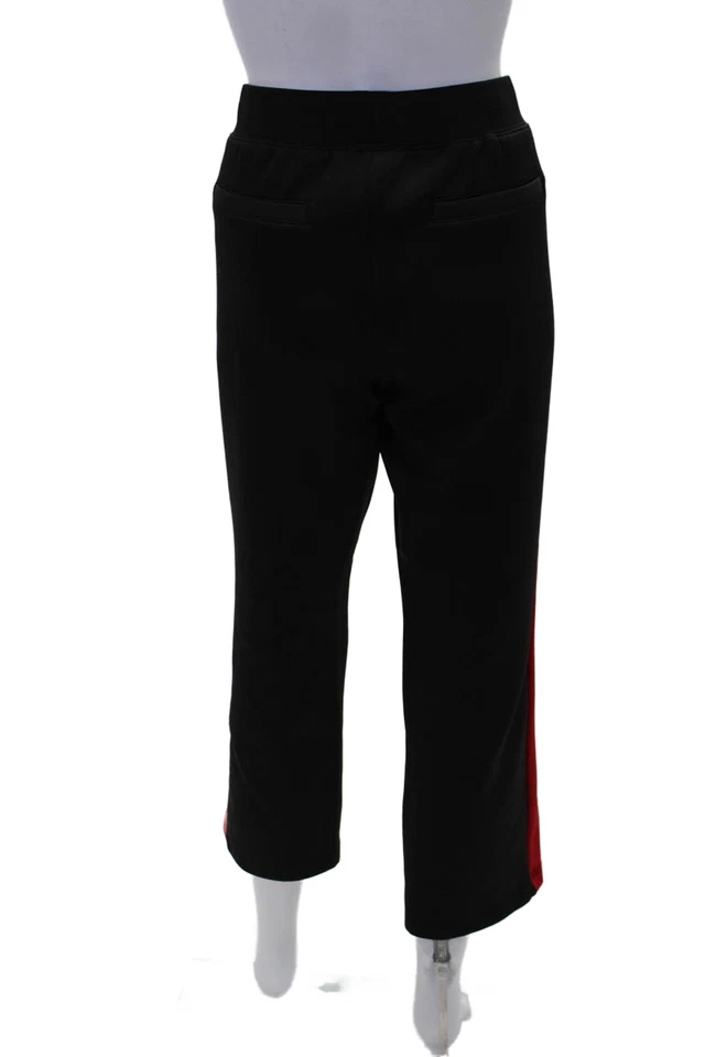 Pantalones deportivos Pam & Gela para mujer cintura elástica tiro medio negros rojos talla grande Foto 3 de 4