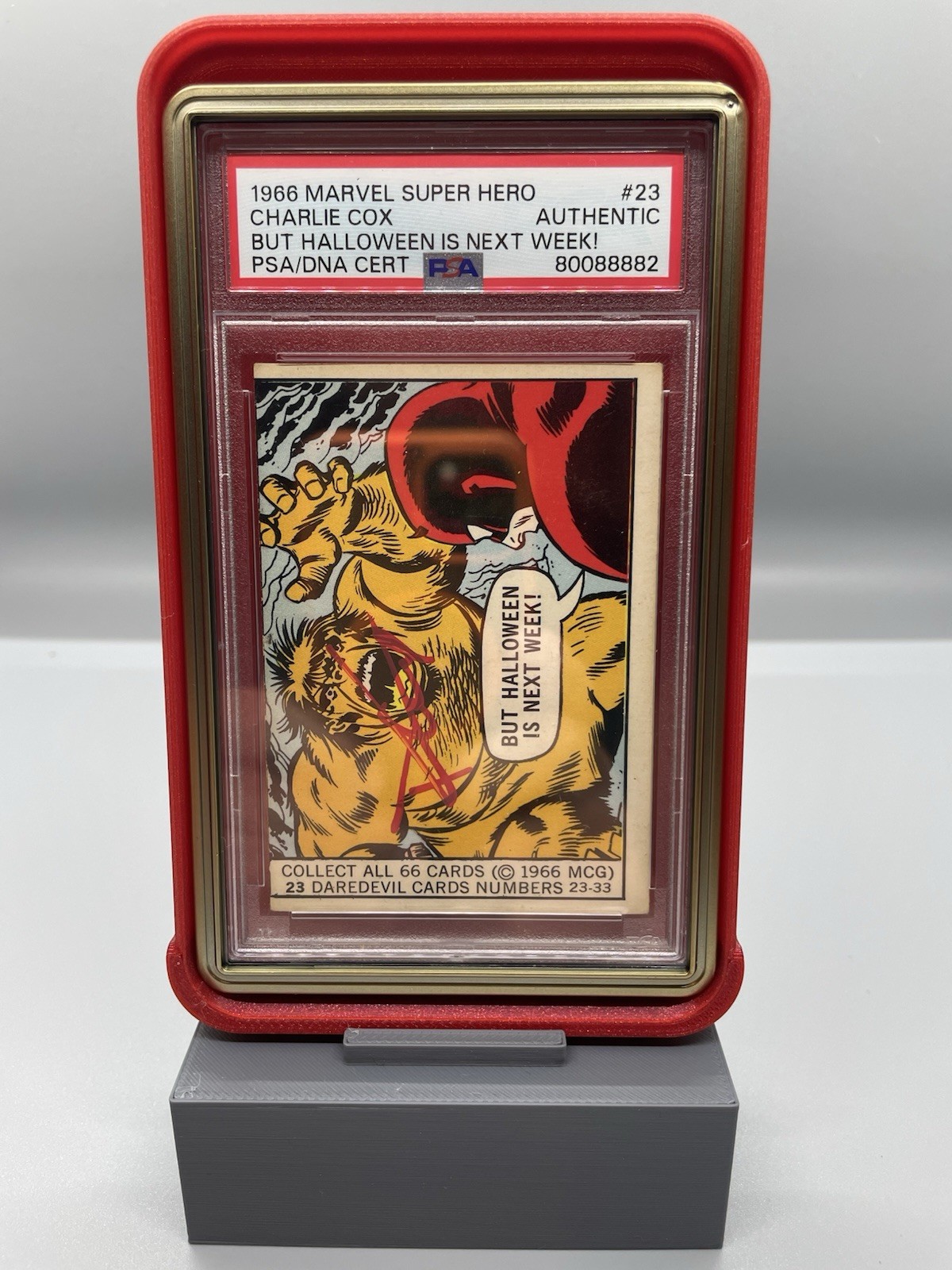 1966 Marvel #23 DAREDEVIL 1st TRUE Rookie Signed CHARLIE COX PSA (RARE RED AUTO) view 4