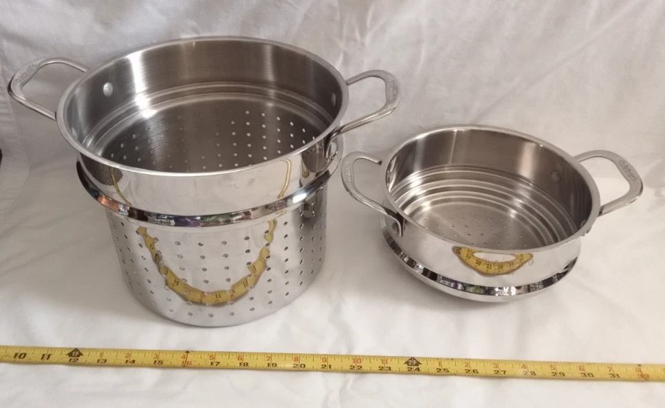 Cuisinart Large Stainless Steel Steamer Strainer 7112-24s 8qt. w/ Insert, nice. - Image 3 of 4