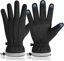 Winter Outdoor Waterproof Ski Gloves for Women Men, Cashmere Warm Lining Finger