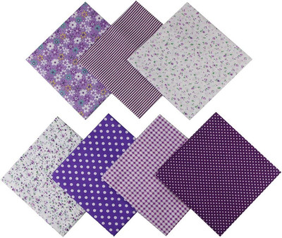 7 Stück Baumwollstoff 50 x 50 cm Quadrate Patchwork Stoffe zum Nähen Quilten DIY