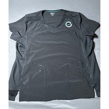 Scrubstar Performance Womens Active V-Neck 2-Pocket Stretch Scrub Top 3XL Black