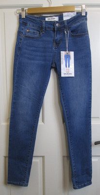 NWT Enjean Ankle Grazer Jeans Juniors Size 1 26x25.5 Push Up Stretch 84-34555