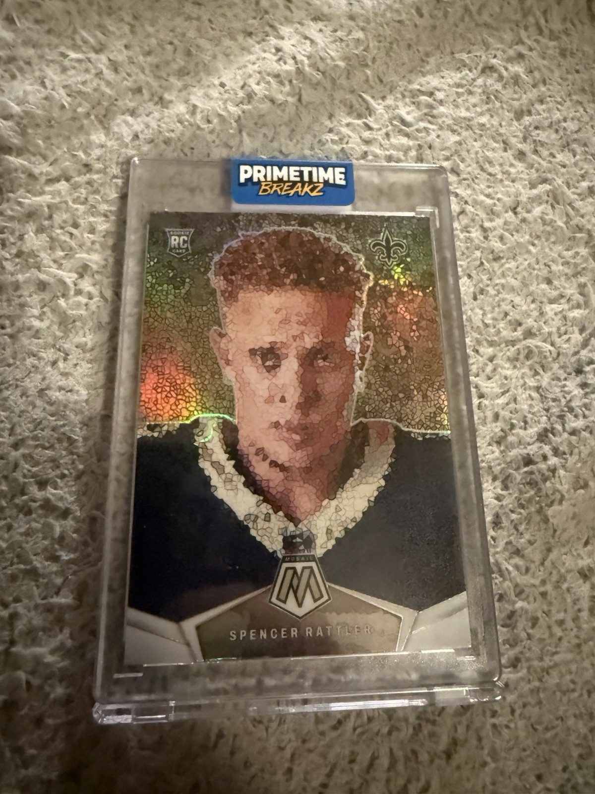 2024 Panini Mosaic Prizm Micro Mosaic Rookie Spencer Rattler Saints MM-SRR