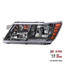 Driver Side Headlight Assembly Halogen Black Bezel Compatible with HLA88312