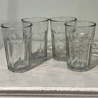 Vintage Anchor Hocking New Orleans 8 Panel Working Glasses 5.5" Set of 4 MINT