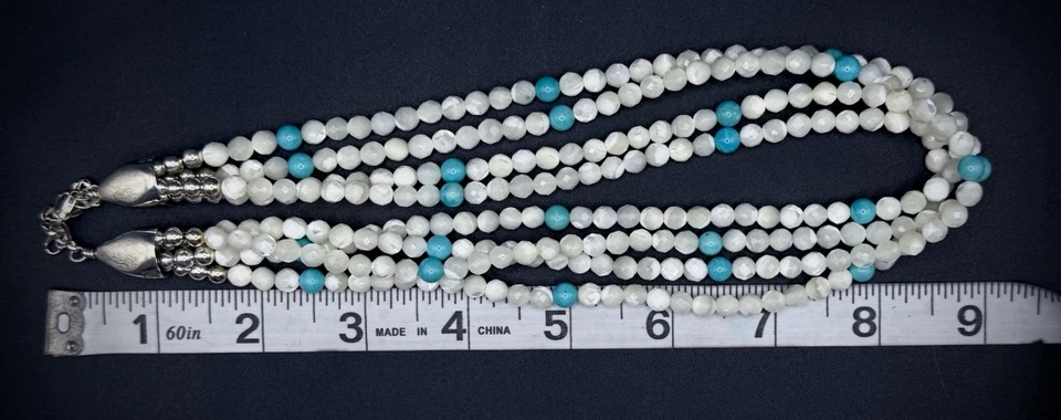 Jay King Necklace Desert RoseTrading Company Necklace Four StrandChoker - Image 3 of 4