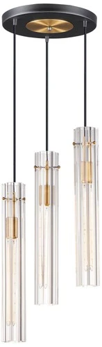 Maxim Flambeau 12 3/4" Wide Black Brass Multi-Light Pendant - Picture 2 of 6