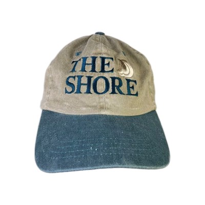 The Shore by Imperial Adjustable Hat Cap Denver, Colorado 100% Cotton Tan Blue