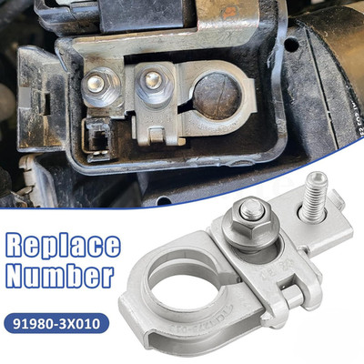 91980-3X010 Positive Battery Terminal Connector W/ Nuts For Hyundai Accent 15-20