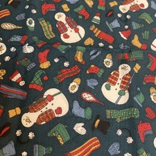 Christmas Snowmen Cotton Fat Quarter 18 x22 New