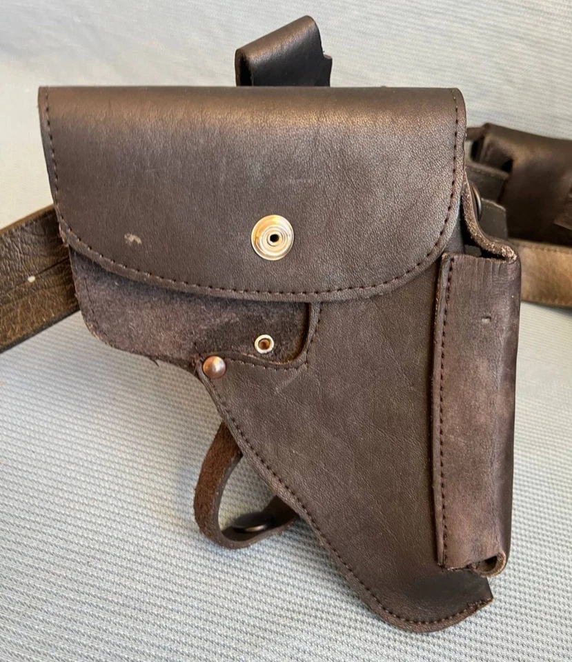 Police Holster.Full Set.Leather.Brown. - Image 2 of 4