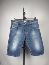 Retro 00s Vintage Diesel Industry Y2K Distressed Denim Shorts W32