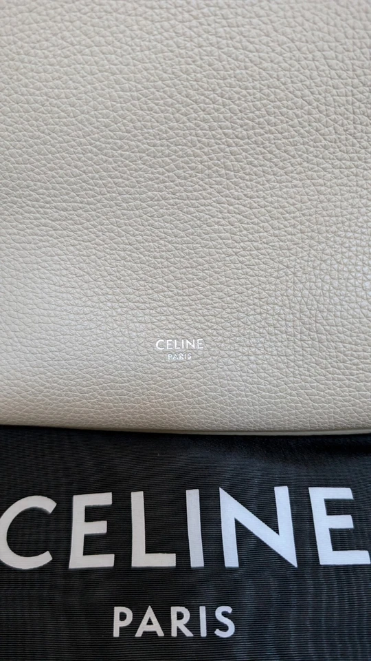 Celine - Bolso de mano de cuero Big Bag - Neutro - Auténtico / Usado en excelente estado - Se envía desde EE. UU. Foto 2 de 4