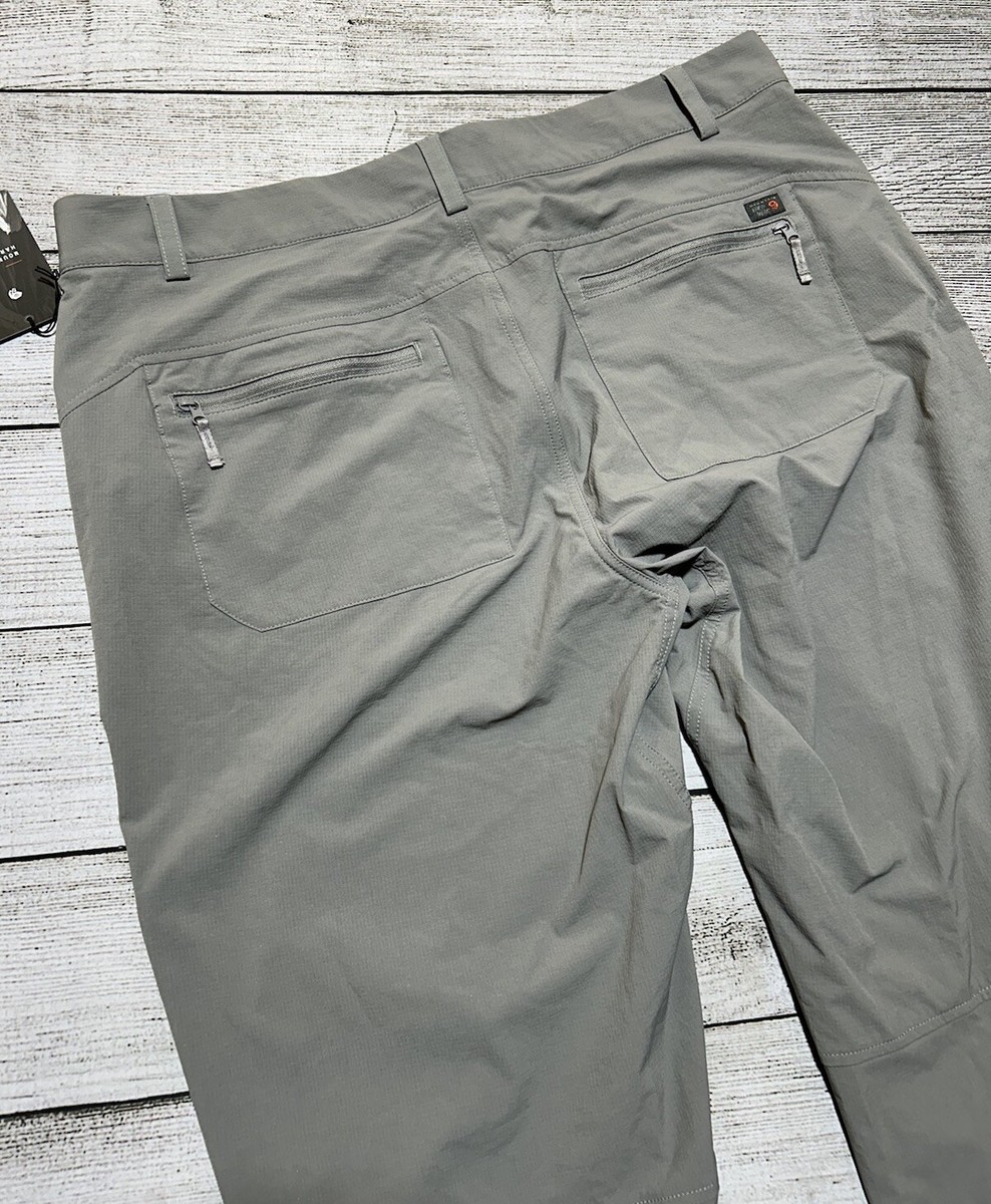 Mountain Hardwear Logan Canyon Pants Men 38X32 Nylon Hiking gray