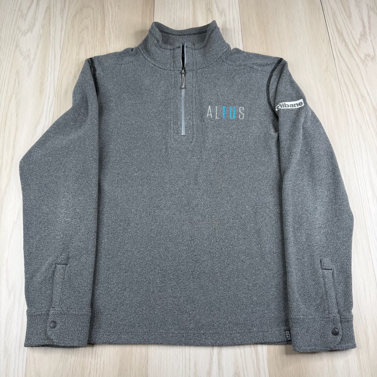 Suéter suéter de escuela secundaria con cremallera gris Stio Altus para hombre talla S