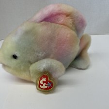 TY Beanie Buddy Coral Tie Dye Fish Rainbow Stuffed Animal Plush Buddies 2000
