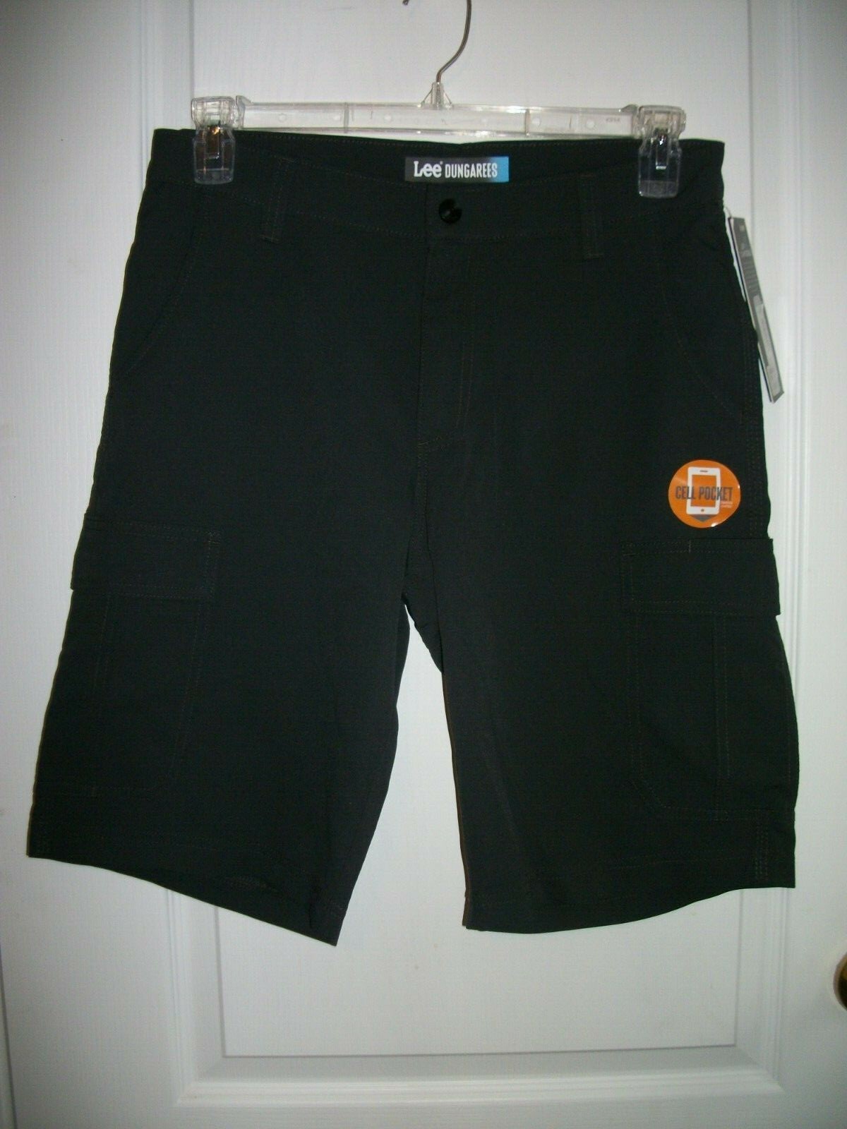 lee dungarees shorts with cell phone pocket