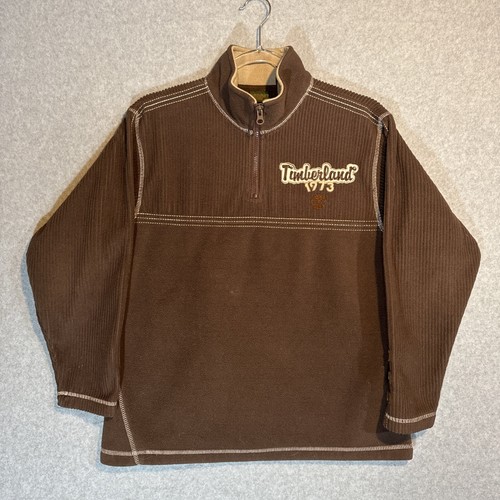 Timberland, Timberland Women’s 1/4 Zip Pullover Sweatshirt Sz M 12-14 Green Vintage Rare