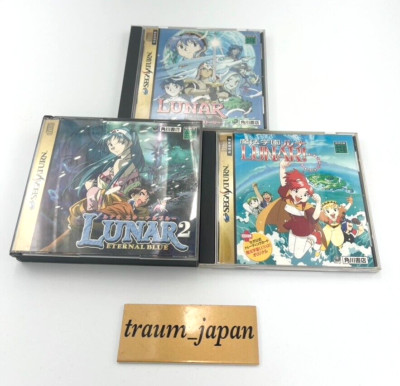 Lunar 1 2 Silver Star Story Eternal Blue Magical School Sega Saturn Set of 3