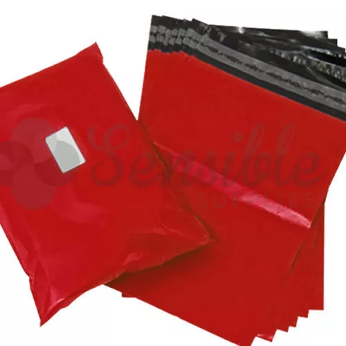 50x red mailing postal postage mail bags 14" x 20" image 3