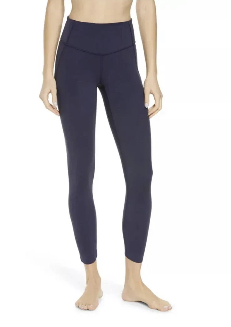 NEW Zella Via High Waist Pocket Crop Leggings - Navy Blue - Medium