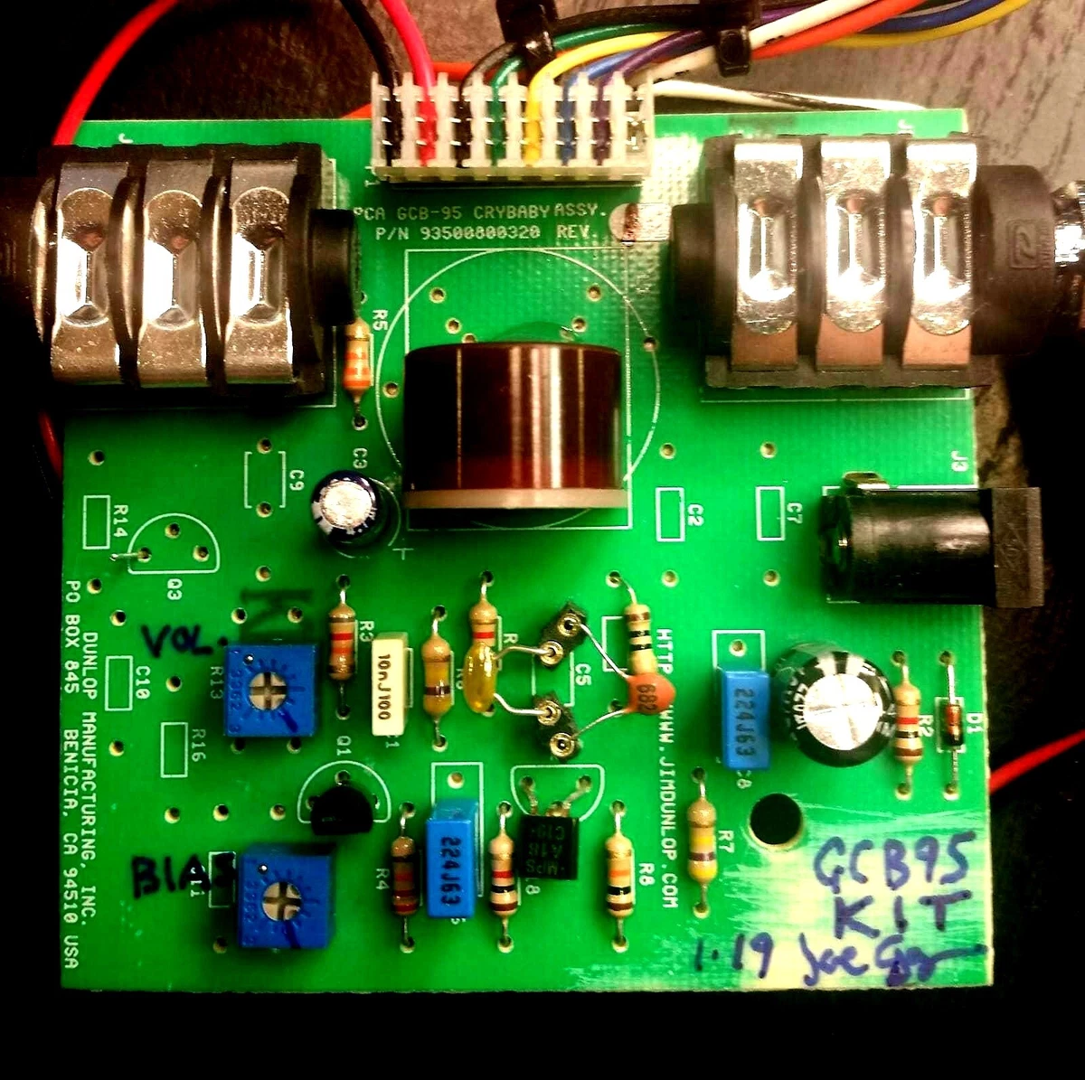 MOD for dunlop WAH drop-in kit W LED / truebypass.MOD your tones!crybaby gcb95