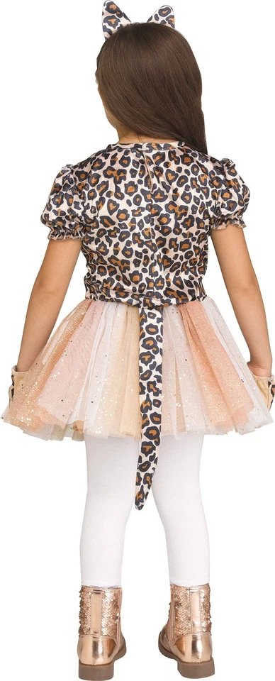 Disfraz de gato leopardo dorado rosa niño niña niño NUEVO Foto 2 de 3
