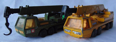 2 Matchbox Super Kings K 12 & K12 / K113 Scammell Hercules Mobile Crane Truck