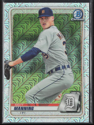 2020 Bowman Matt Manning BCP-99 Mojo Refractor | Detroit Tigers