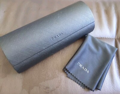 PRADA BLACK SUNGLASSES CASE MAGNETIC CLOSE WITH CLEANING CLOTH NEW PRADA Sunglasses Hard Case Magnetic Black with Cleaning  main image 4