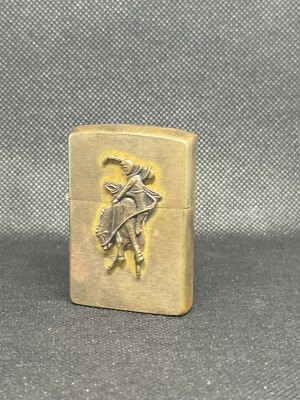Zippo Marlboro Country Store Bucking Bronco 1994 Brass Lighter