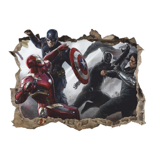 Avengers 3D Wall Decal, Marvel Wall Sticker, Removable eBay
