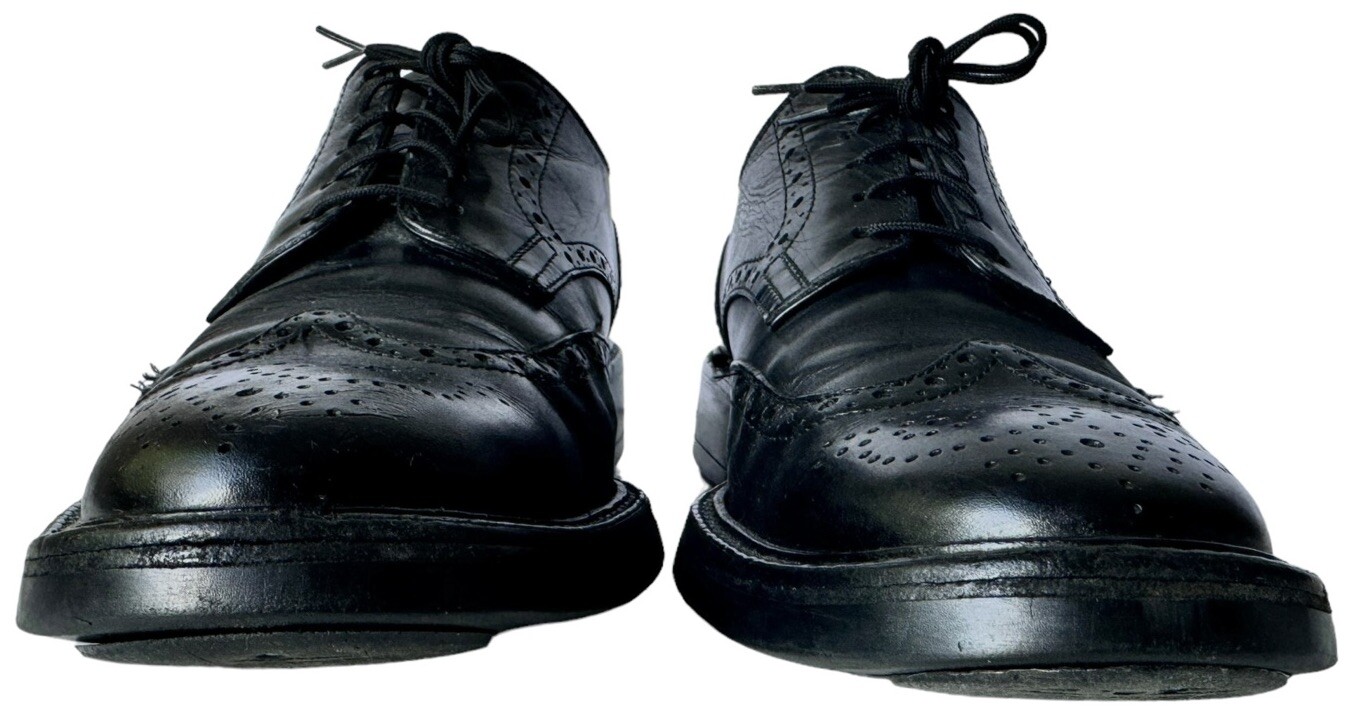 SAOLA Scarpe Tod's uomo taglia 10 5 nere Derby Brogue stringate a coda di rondine pelle semi eleganti