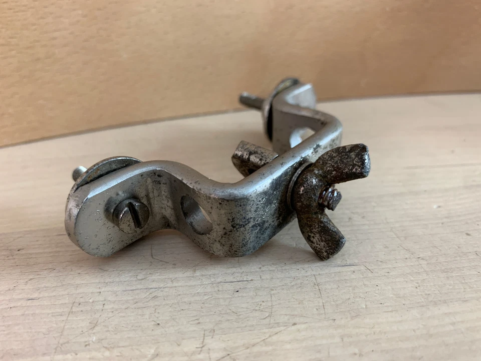 SLINGERLAND Radio King Floor Tom Bass Drum Leg Spur Bracket Mount Holder 50s Vtg - Image 2 of 4