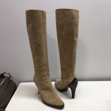 SALVATORE FERRAGAMO knee high Boots SIZE 5.5 M BEIGE