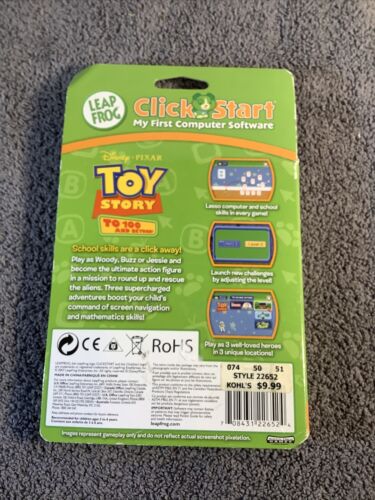 New Leap Frog Click Start My First Computer Software Disney Toy Story Math - Picture 2 of 3