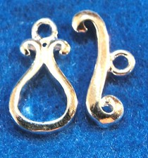 10Sets. Silver-Plated Brass BEAUTIFUL Toggle Clasps Tibetan Findings C353