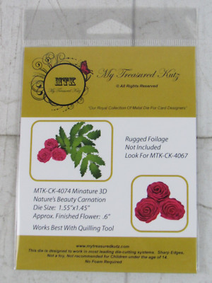 My Treasured Kutz, Metal Die, Miniature 3D Nature's Beauty Carnation,MTK-CK-4074