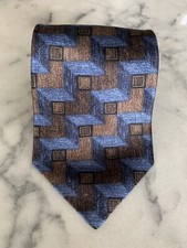 Axis 100% Silk Geometric Abstract Brocade Tie
