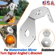Shift Watermelon Turn Signal Bracket Stainless Universal L-Mirror Angled Bracket