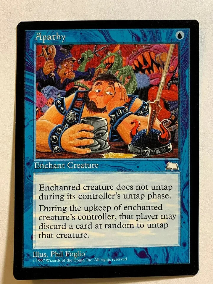 APATHY Weatherlight 1997 Magic The Gathering MTG Common Blue HP