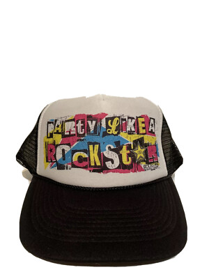 NEW Vintage PARTY LIKE A ROCKSTAR Rockstar Energy Snapback Trucker Hat