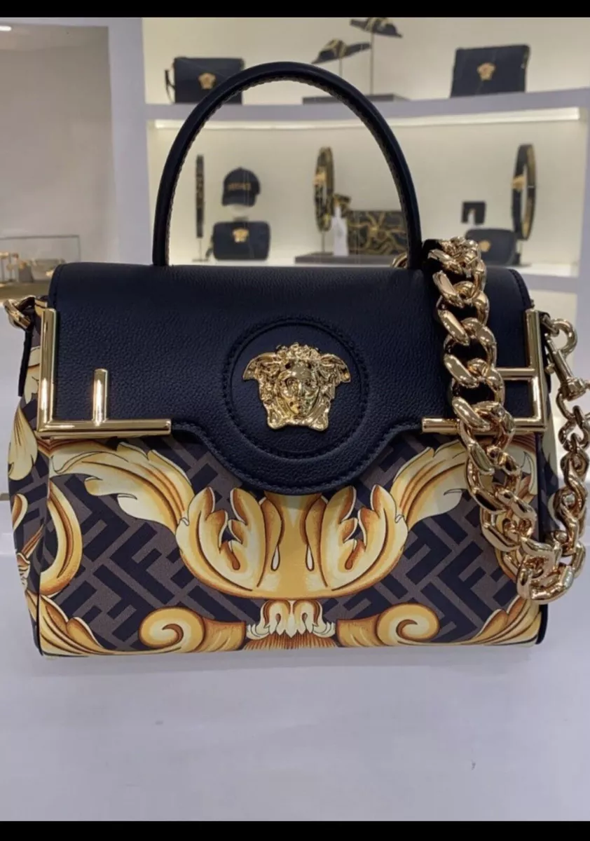 Versace Black La Medusa Handbag