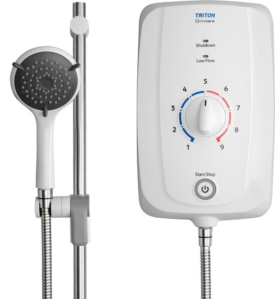 Triton Omnicare 5Spray Thermostatic Electric Shower White (TEOMN81
