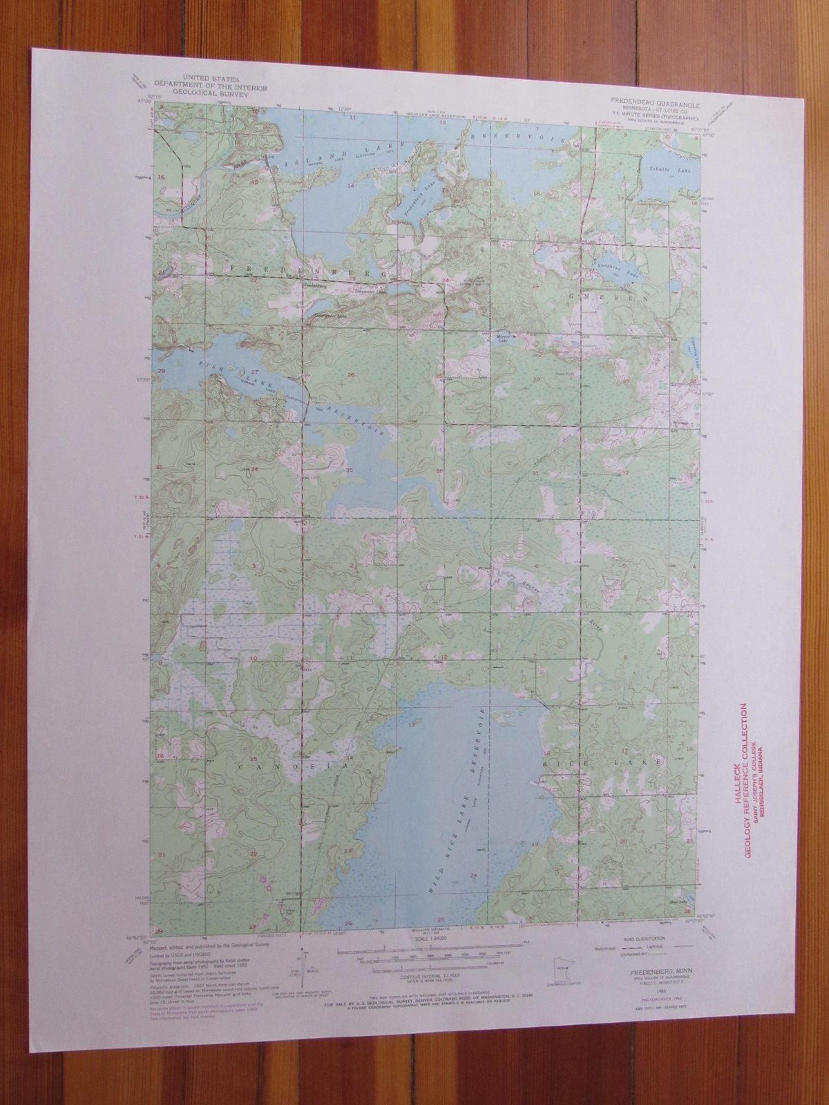 Fredenberg Minnesota 1970 Original Vintage USGS Topo Map eBay