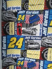Jeff Gordon 24 NASCAR Cotton Fabric  SPRINGS IND. VTG 2005 RARE SBTY X 44"W